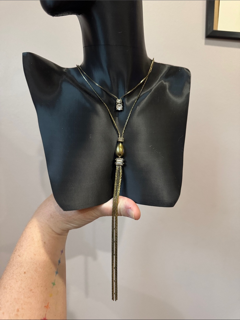 DANNIJO Layered Tassel Lariat Necklace